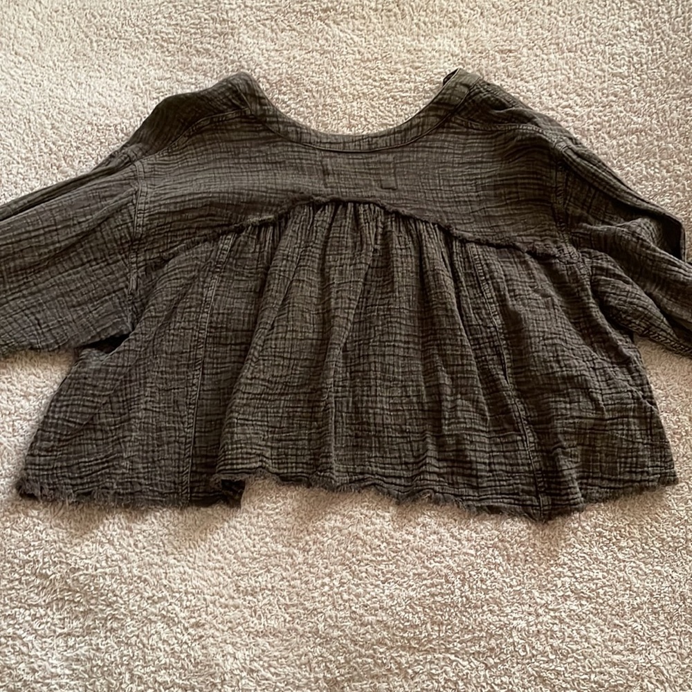 Free People Leanne Cropped Shirt - Picture 5 of 5